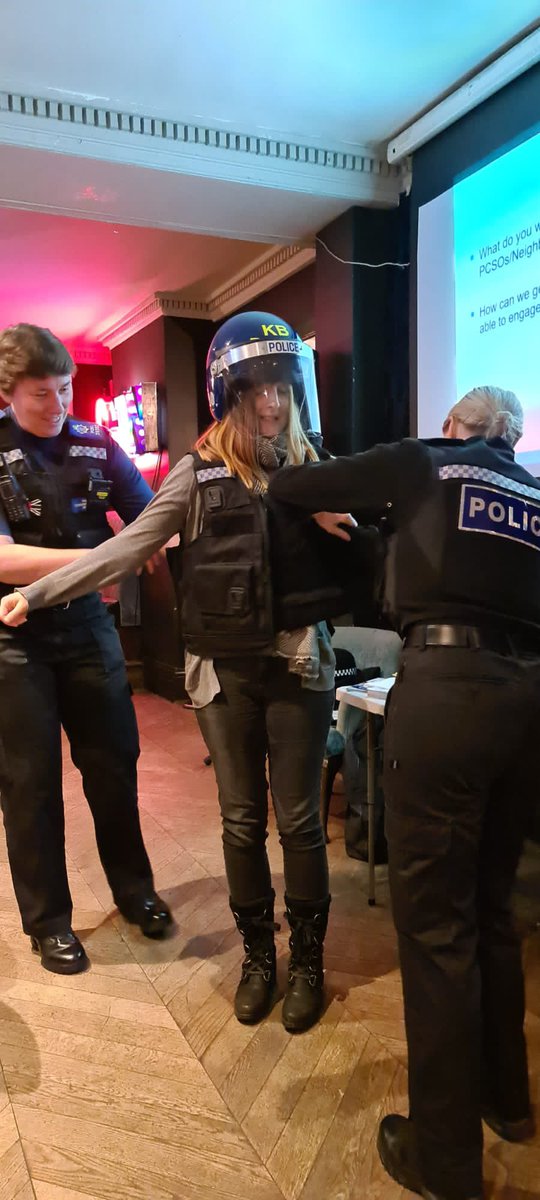 A great first meeting of 2022 with a Special Police Constable and a local PCSO from <a href="/sussex_police/">Sussex Police</a> talking about their work and our city of Brighton, we even got to dress up! #ourwiisdifferent #notyourusualwi