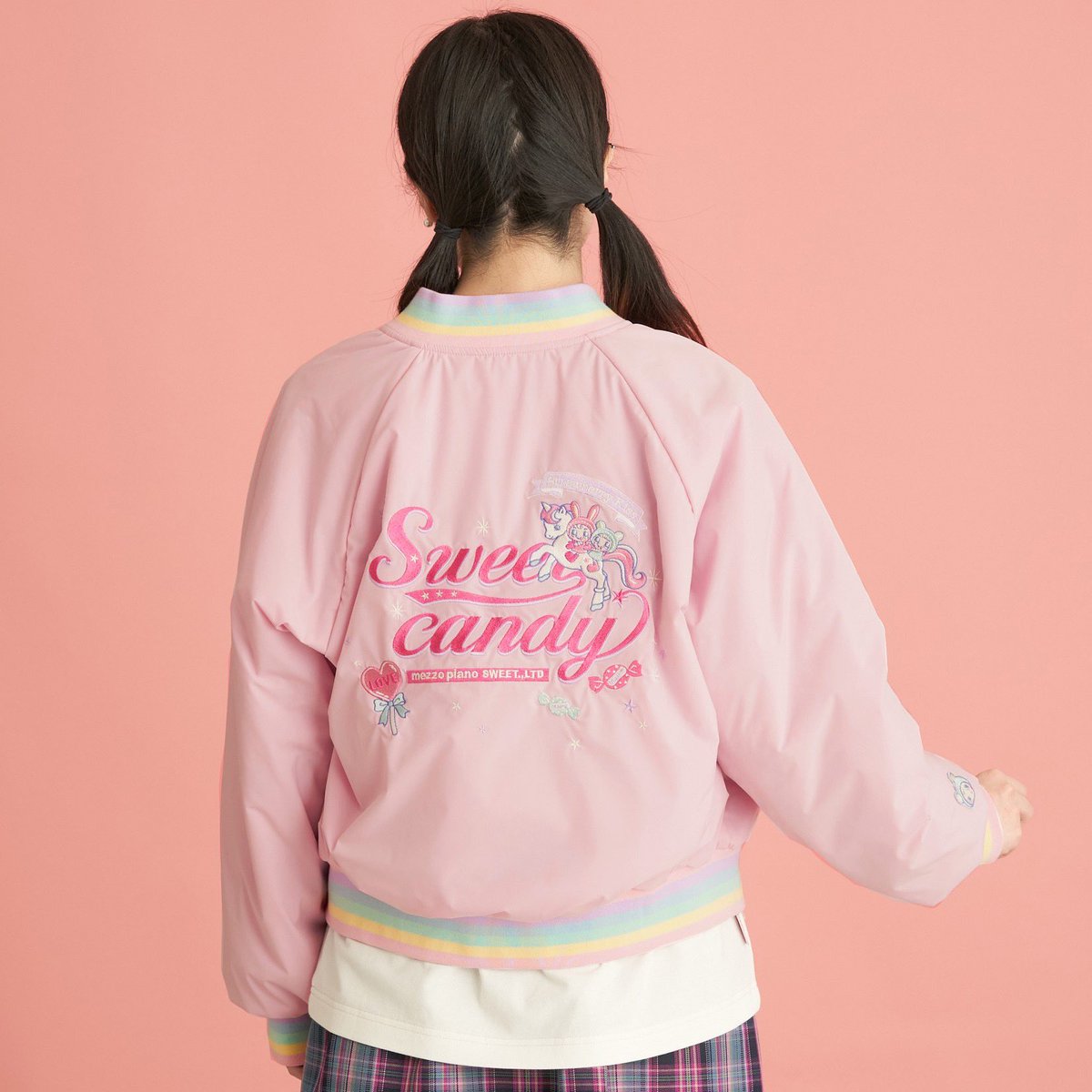 メゾピアノ　ジャンパー　ウインドブレーカー　ベリエちゃん　ピンク　L　160 メゾピアノ ジャンパー ウインドブレーカー ベリエちゃん ピンク L 160