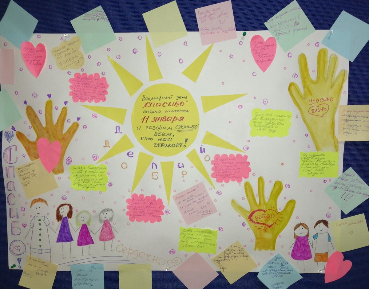 Сегодня школьный волонтерский отряд "Начни с себя" провел акцию, приуроченную ко Всемирному дню «Спасибо».
#Школа18Самара #спасибо