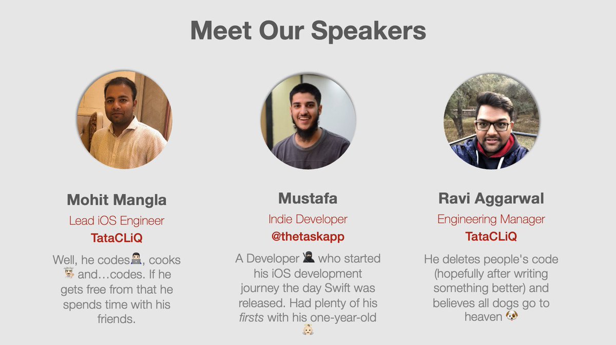 MobileFlock's tweet photo. All set for 15th Jan. Pls RSVP to listen to @raviAggarwal61 @mufasaYC and Mohit

https://t.co/ZQsMxmePwL
#meetup #events #ios #iOSDev #swift #SwiftLang 

@TataCLiQ thanks for hosting. https://t.co/ZkRSBQqsyq