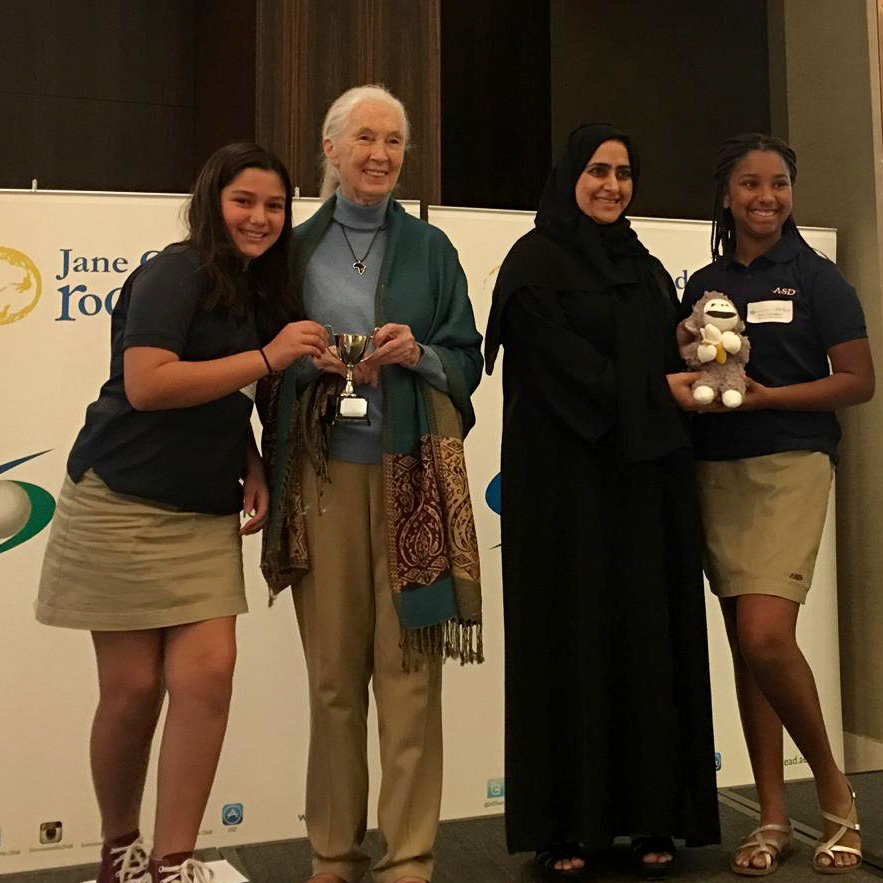 ASD is happy to announce a virtual visit from Dr. Jane Goodall—the beloved primatologist, anthropologist, and UN Messenger of Peace—on January 26. Details soon.

Credits:
1 - Bill Wallauer &amp; The Jane Goodall Institute.
2 - ASD students &amp; Jane at Roots and Shoots, UAE 2019.

<a href="/KHDA/">KHDA | هيئة المعرفة والتنمية البشرية بدبي</a>