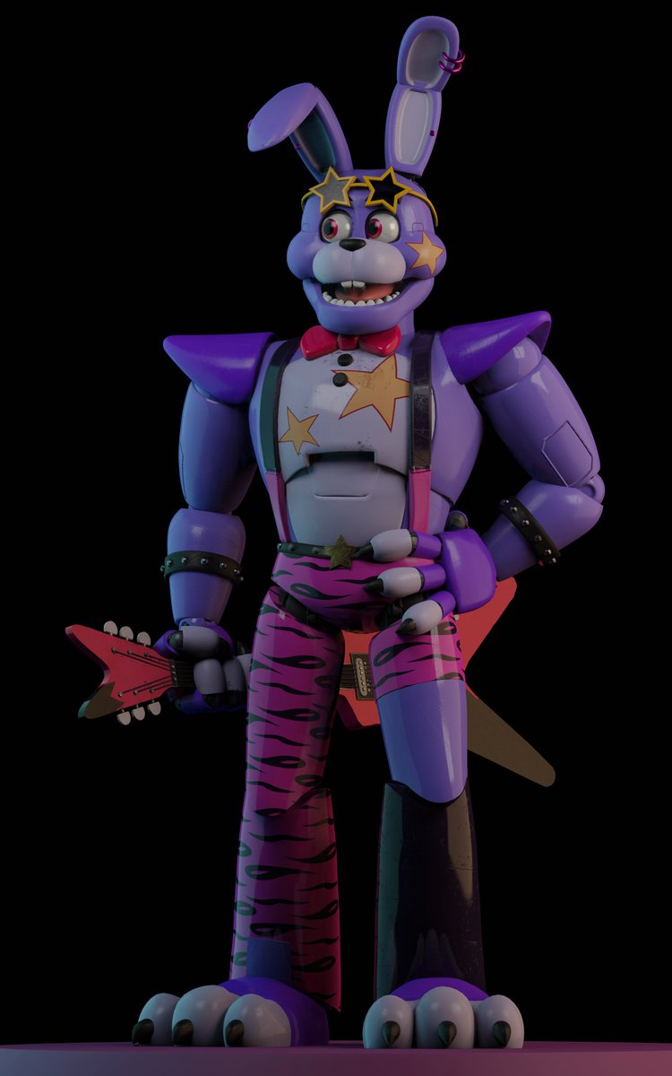 BLU on X: Shattered glamrock bonnie [ Glam bonnie design by