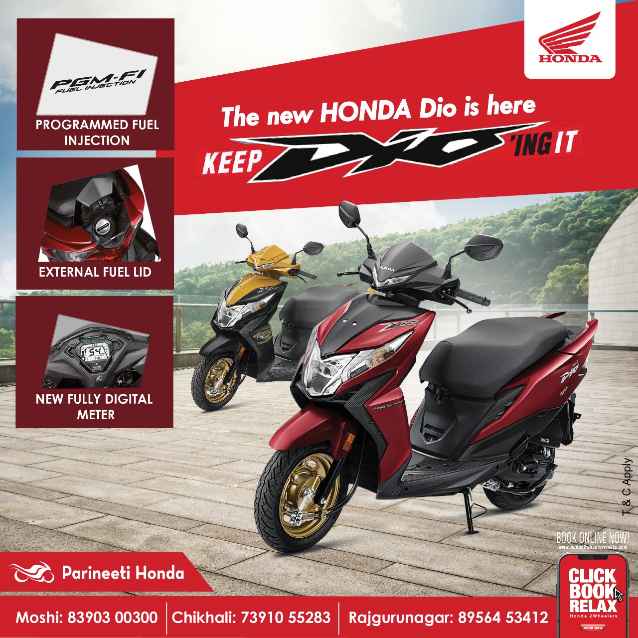Honda dio hotsell bs6 digital meter