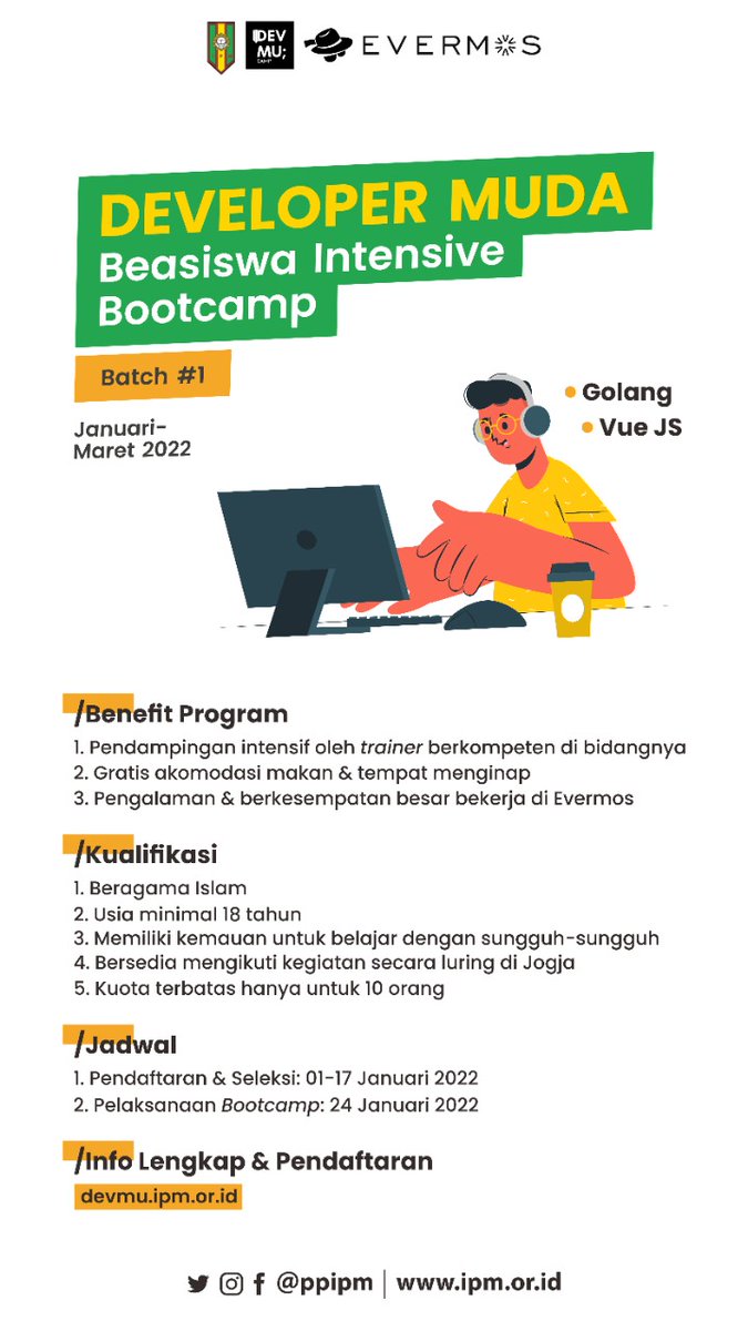 itsandriw_'s tweet photo. Kuy berbondong-bondong ikutan
Lolos langsung kerja
Langsung datengin https://t.co/AhlfsoqXpp
#bootcamp
#programming 
#coding
#ipm
#evermos
#refactory https://t.co/5kDHHRtnmb