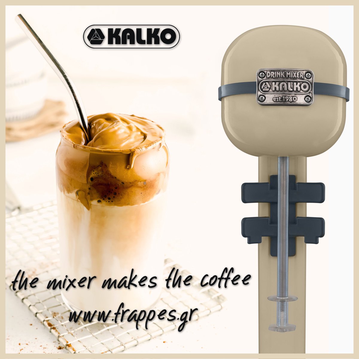 Making Frappe with the Kalko drink mixer