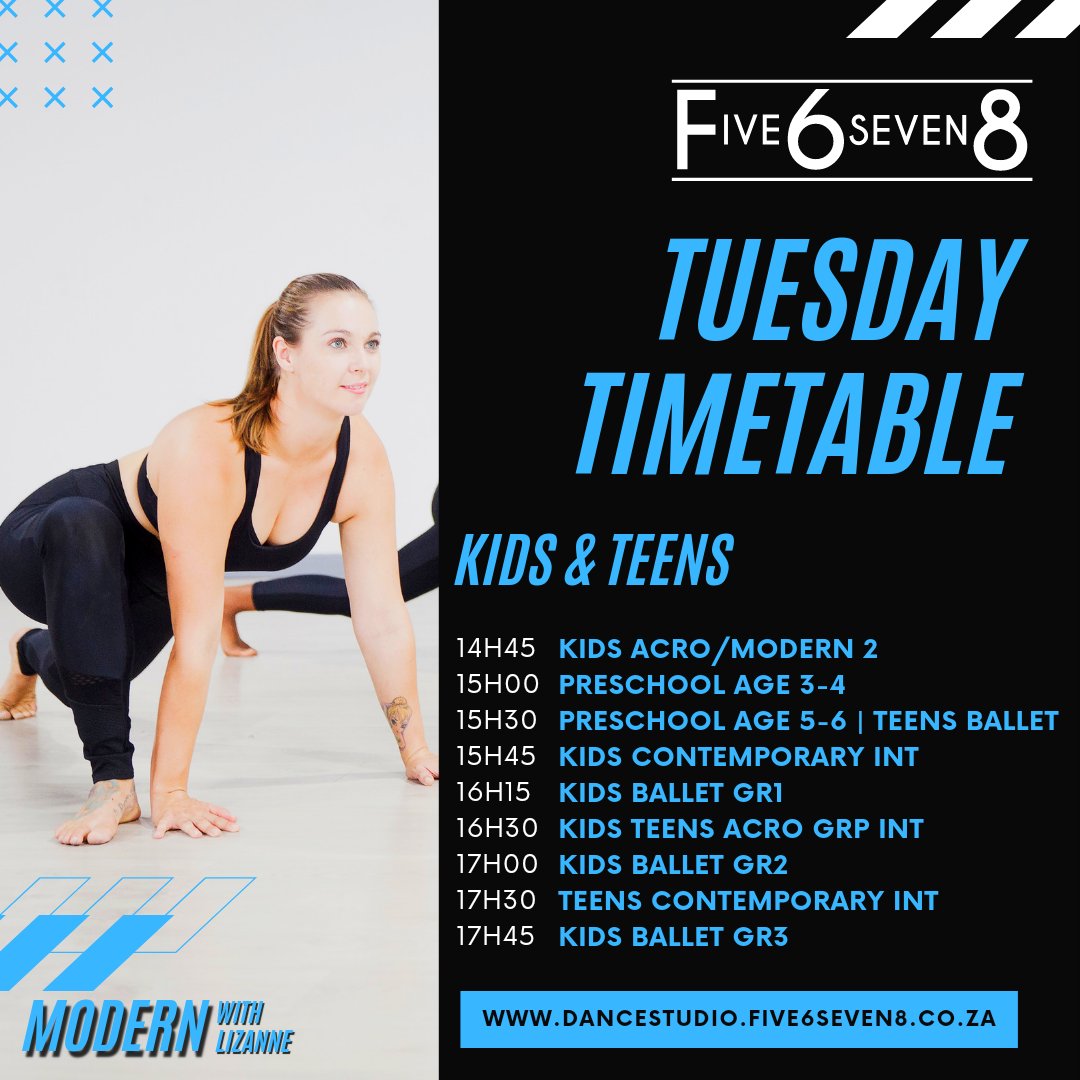 five6seven8ds's tweet photo. Here is our Tuesday line up!

#timetable #classschedule #schedule #dance #danceclass https://t.co/Uz44DiPgcK