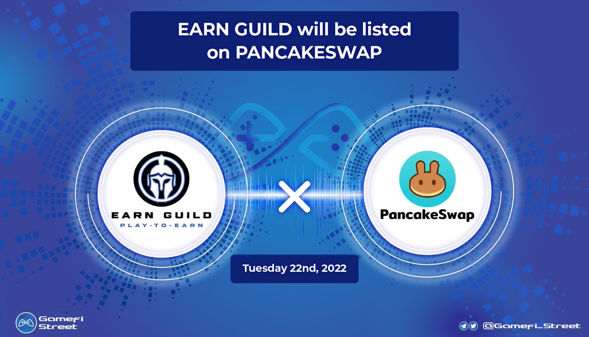 Gamefi_Street's tweet photo. 🎯 EARNGUILD will be listed on PANCAKESWAP 🎯

🗓 Let's wait until January 22nd!!

 @EarnGuild x @PancakeSwap 
#guild #P2E #GameFi #PancakeSwap https://t.co/bzc6e3SeGF