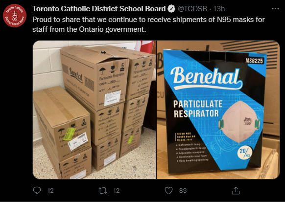 dchanyyz's tweet photo. @fordnation Care to explain why #TCSDB got mask Made in China then? Where is out locally made mask? #FordFailedKids #FordFailedThePeople #onted https://t.co/pF4YvyF0WC