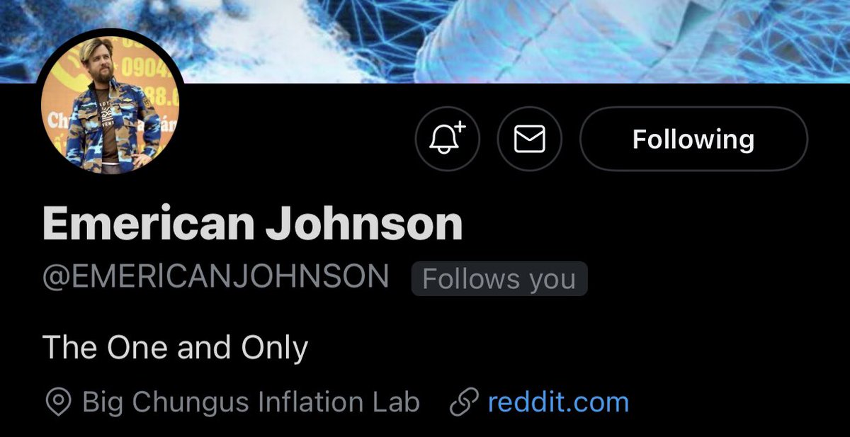 Thanks EJ for the follow! @EMERICANJOHNSON