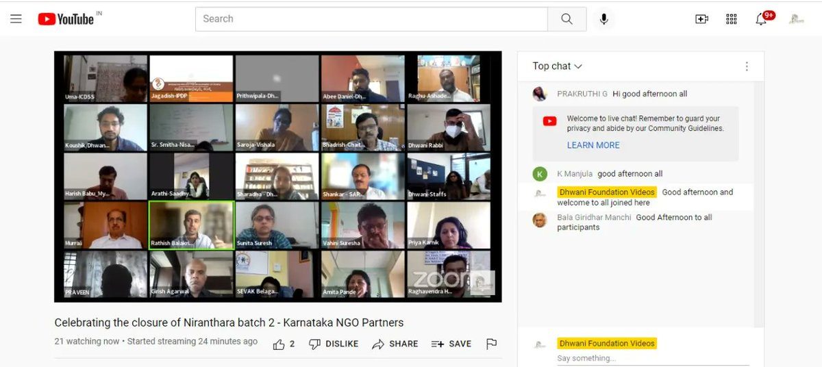 Proudly concluding Niranthara, Institutional capacity building program cohort-2 started in 2020 with 26 grassroot NGOs in Karnataka. 
Celebrated the occasion online on 7th of January 2022. The average score of the graduating NGOs in the final assessment was 93.97%
#nonprofits