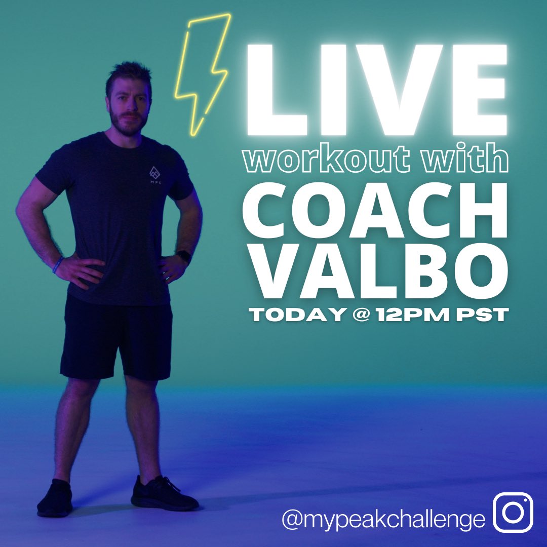 #PeakStreak Day 10🧡

Join Coach Valbo <a href="/valbo00/">Letizia Valbonetti</a> on Instagram for a LIVE WORKOUT TODAY @ 12pm PST 💪 

Can’t make it? Don’t worry! All lives will be shared to our feed😊

#MPC2022 #MPC
#CoachValbo 
#MyPeakChallenge
#SamHeughan