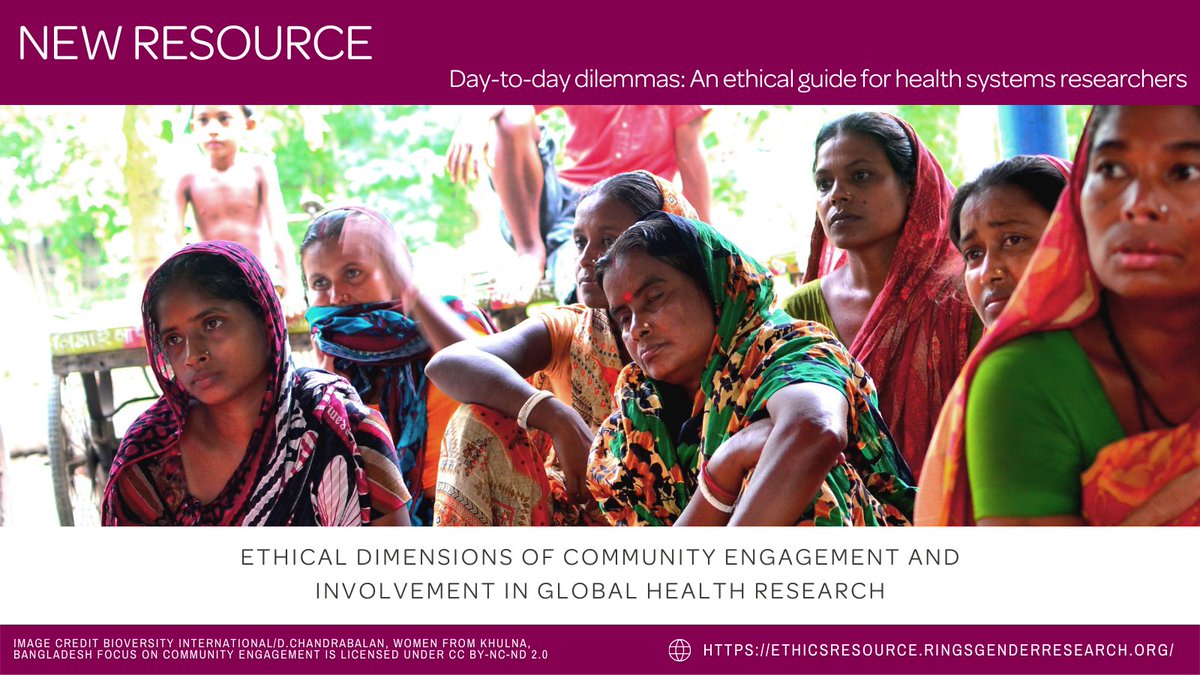 Pamoja (@pamojauk) on Twitter photo NEW VIDEO ON THE ETHICS SITE!
The <a href="/NIHRresearch/">National Institute for Health and Care Research</a> global health research portfolio held a webinar about the ethical dimensions of community engagement and involvement in global health research, in partnership with <a href="/IDS_UK/">Institute of Development Studies</a>.
ethicsresource.ringsgenderresearch.org/resource/ethic… NEW VIDEO ON THE ETHICS SITE!
The <a href="/NIHRresearch/">National Institute for Health and Care Research</a> global health research portfolio held a webinar about the ethical dimensions of community engagement and involvement in global health research, in partnership with <a href="/IDS_UK/">Institute of Development Studies</a>.
ethicsresource.ringsgenderresearch.org/resource/ethic…