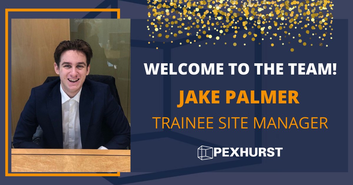 Pexhurst's tweet photo. We're thrilled to welcome Jake Palmer to the Pexhurst family as Trainee Site Manager, following our bespoke apprenticeship scheme!

#Pexhurst #NewStarter #Careers #Training #Apprentice https://t.co/ARVRAHYcOm
