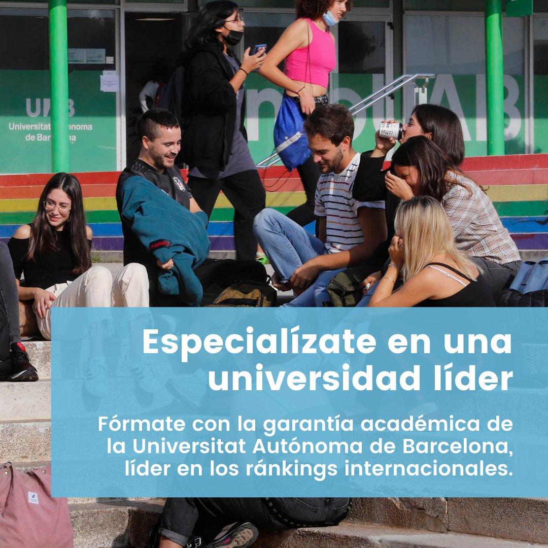 MasterRRPP's tweet photo. 📊 Consigue que tu perfil profesional destaque con una formación a la altura, con la garantía académica de la @UABBarcelona, líder en los principales ránkings internacionales.

🎓 ¡Vive una gran experiencia en formativa en Barcelona!

Más información 👉 https://t.co/AbLNIPa0Gm https://t.co/kpsubvrHEP