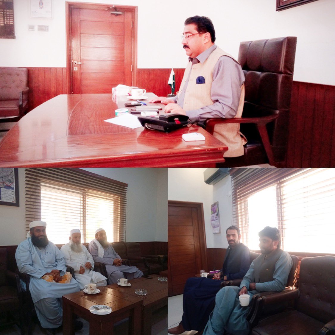 A local delegation led by Maulana Abdul Hameed Inqelabi called on XEN <a href="/PHEDGwadar/">Public Health Engineering Dept. Gwadar</a> Shakeel Baloch.
Delegation discussed the water supply issues in TTC Colony,Shambay Ismail Ward and other city areas.
Shakeel Baloch ensured the delegation for the timely solution of issues.