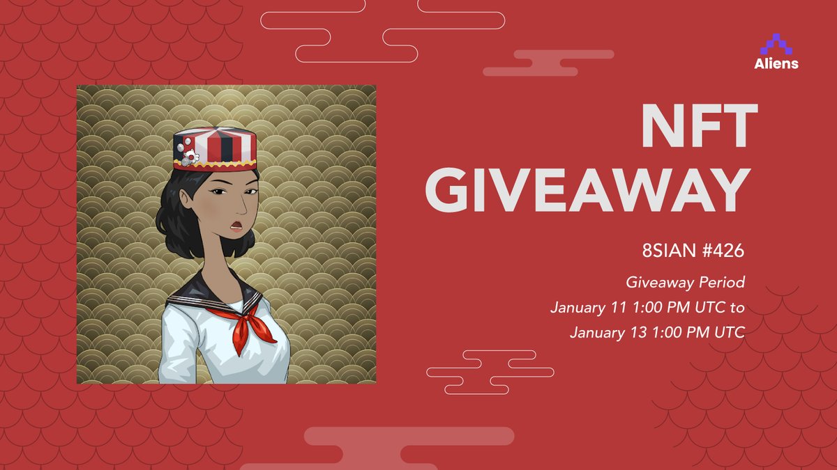 🔥 Back-to-back giveaway from @8sianNFT! (Yes, another one!) 😉

Today you may own #8sian 426 by following these easy steps:

1. Download Aliens (link in bio)
2. Tap participate on the giveaway tab
3. Follow the steps there

Good luck ☯️