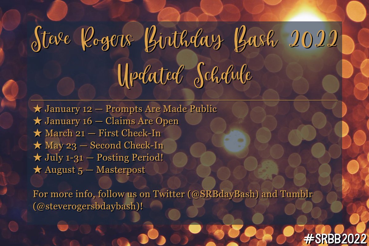 SRBdayBash's tweet photo. Our schedule has been updated! #srbb2022 https://t.co/Mn0yhViN7e