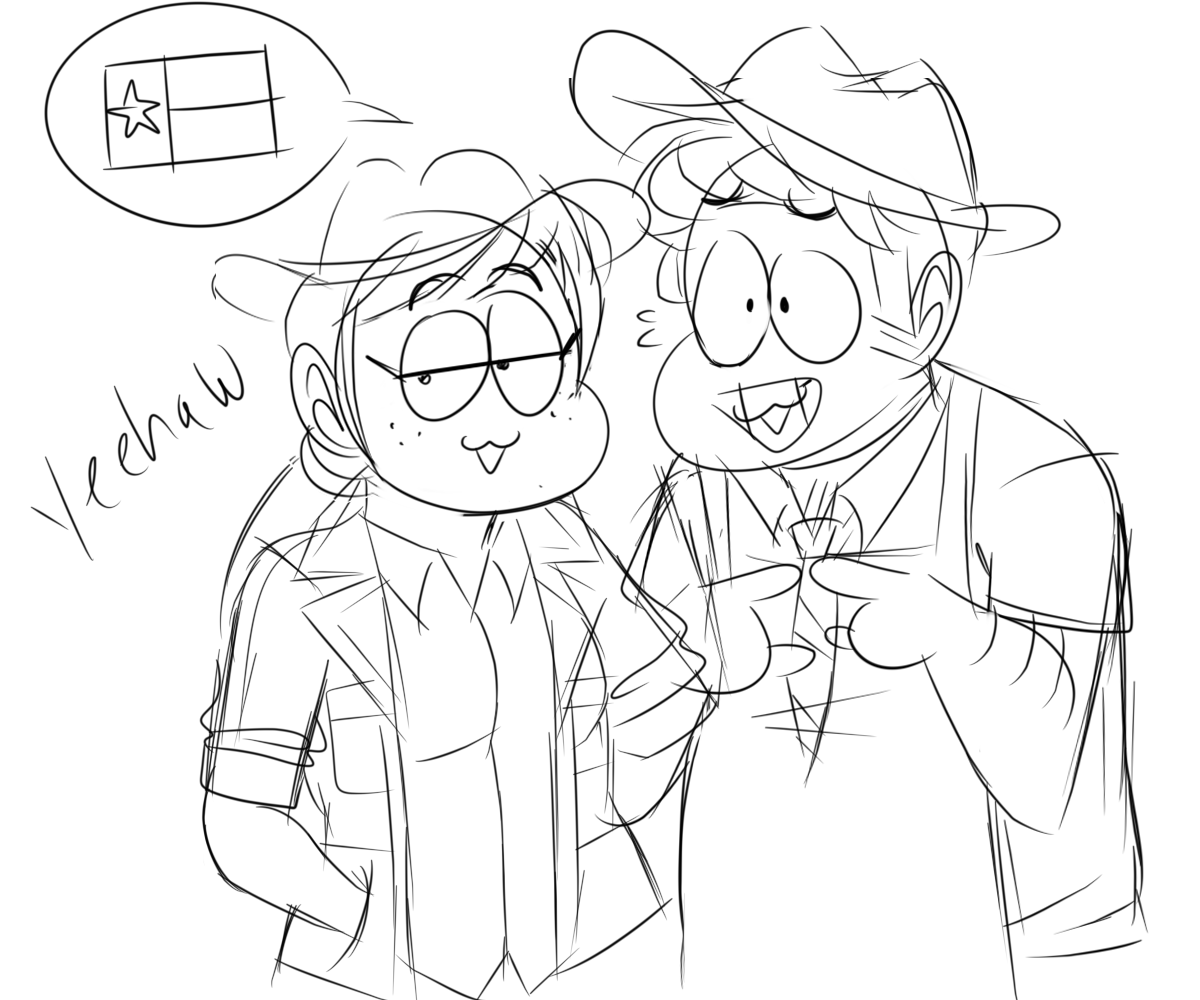 I FORGOT ABOUT THIS i love this art Texas buddies <3 