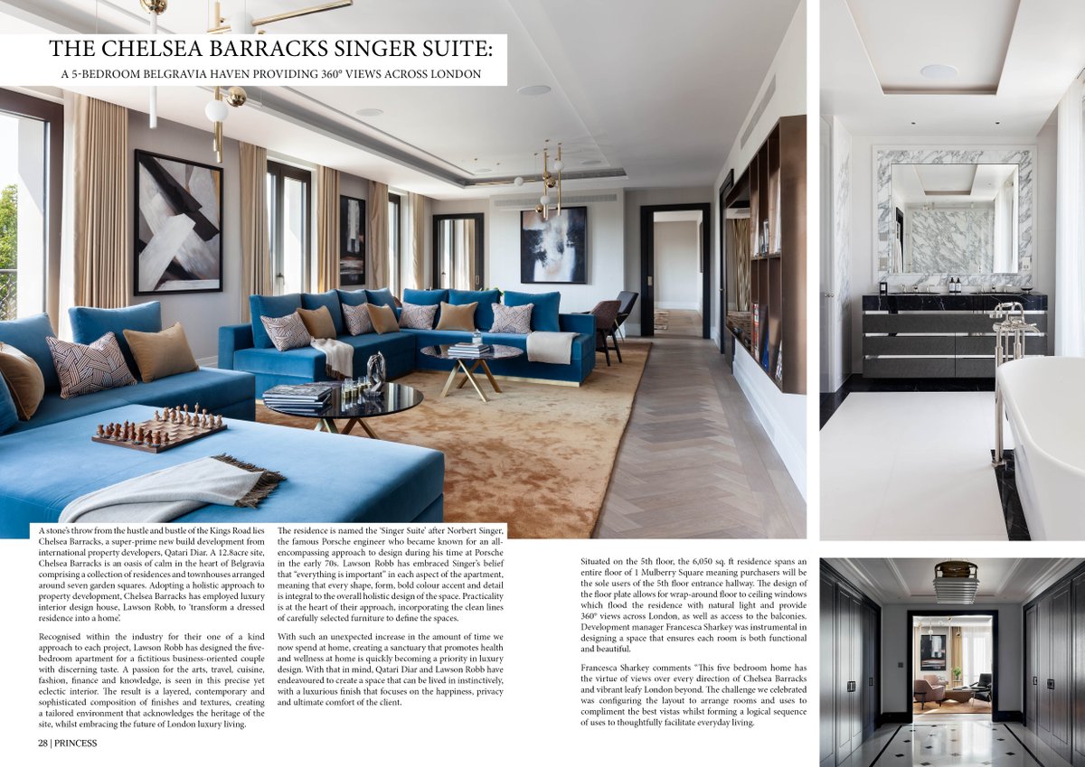 Discover The Chelsea Barrack Singer Suite within the latest edition of Princess Magazine now in Print: bit.ly/2DdKLwK Online: joom.ag/opDI On Readly: bit.ly/2CQNUS6 or on Yumpu: bit.ly/39qCt61 #luxuryhomes #luxurylifestyle #properties