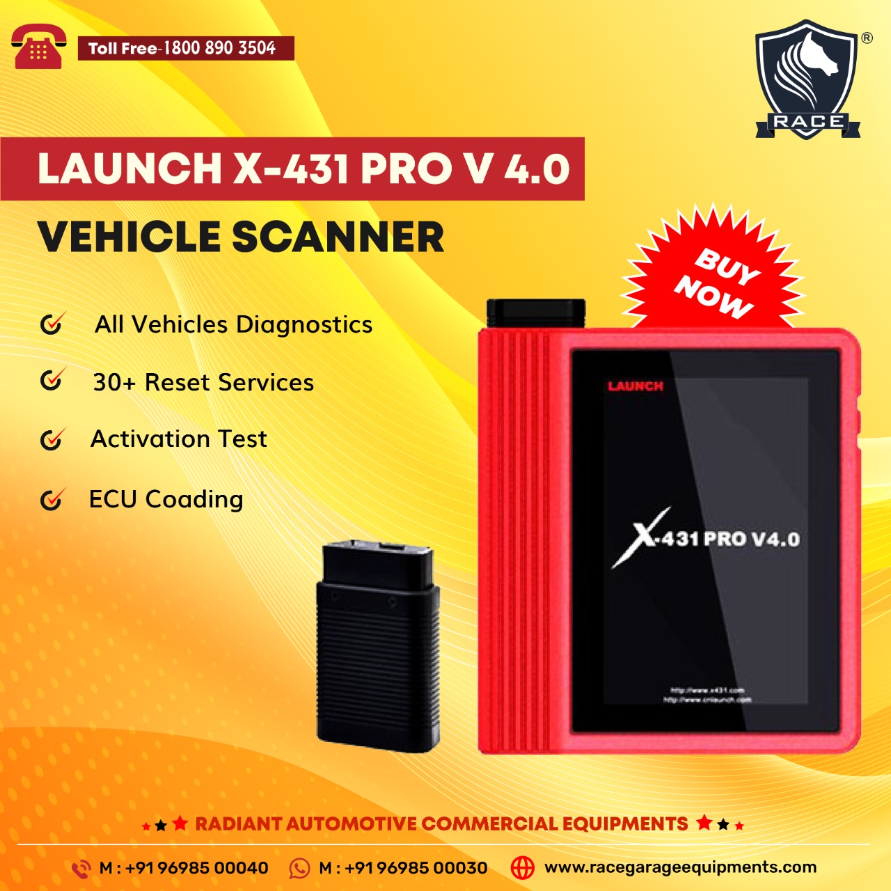 Launch X431 4.0 Obd2 Bluetooth Car Scanner, Android at best price in  Ludhiana