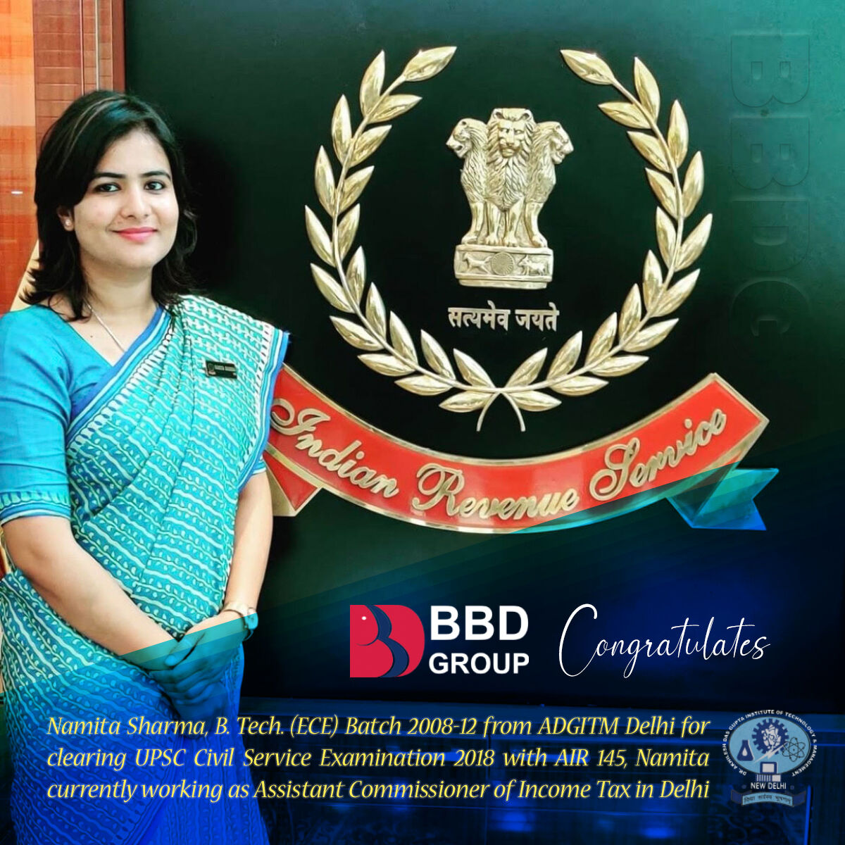 The Indian Revenue Service holds a pivotal role as the custodian of our  taxation system, because democracy is being driven by economic strength and  you are integrally connected with that. @NADT_Official @IRSAssociation #, image size:1200x1200