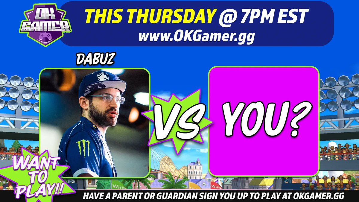 OkGamergg's tweet photo. Ok Gamer #SSBU goes LIVE this THURSDAY @ 7pm ET, ft this week’s Pro-player @DabuzSenpai! Get ready to button-mash and throw him off with the YMCA or the Floss🎶. Hosted by @KoopaNJ and @SkiffTalks. Don’t MISS OUT! https://t.co/UhdnyKHPxs.
#esports #dabuz #supersmashbros https://t.co/eigk1SgUS2