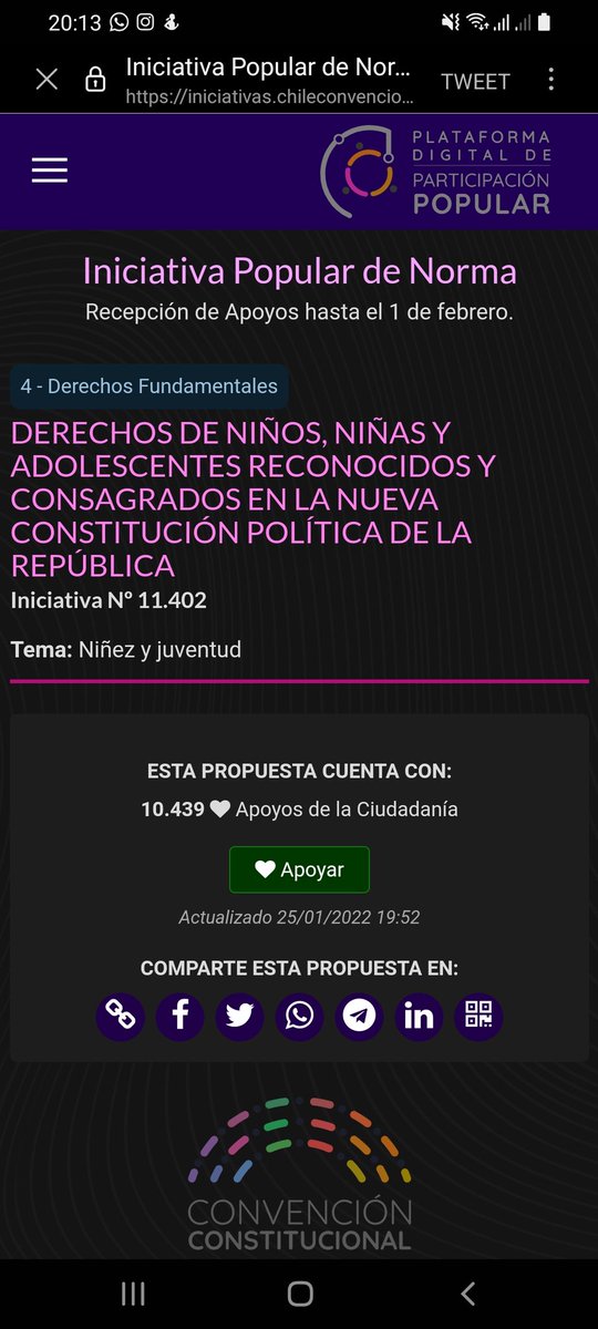danitzaegana's tweet photo. Falta muy poco para lograr la meta, necesitamos de todas y todos para que los Derechos de NNA se discutan en la CC, gracias a los que ya han firmado y difundido https://t.co/NjoJaSJeWa
 #NiñezEnLaConstitución @WorldVisionCHL https://t.co/MFCJXUv2Xz