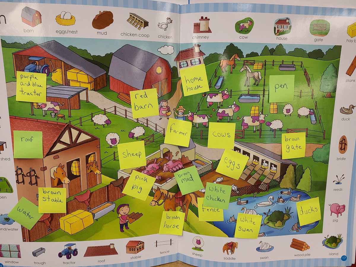 jen_esl's tweet photo. This week we are focusing on adjectives in Newcomers. Yesterday and today we did a PWIM and added adjectives to describe the people and things they saw. Tomorrow we will practice writing sentences.  @HadeelAzzo @SheikoLarkin https://t.co/MSL7bhj6Xg