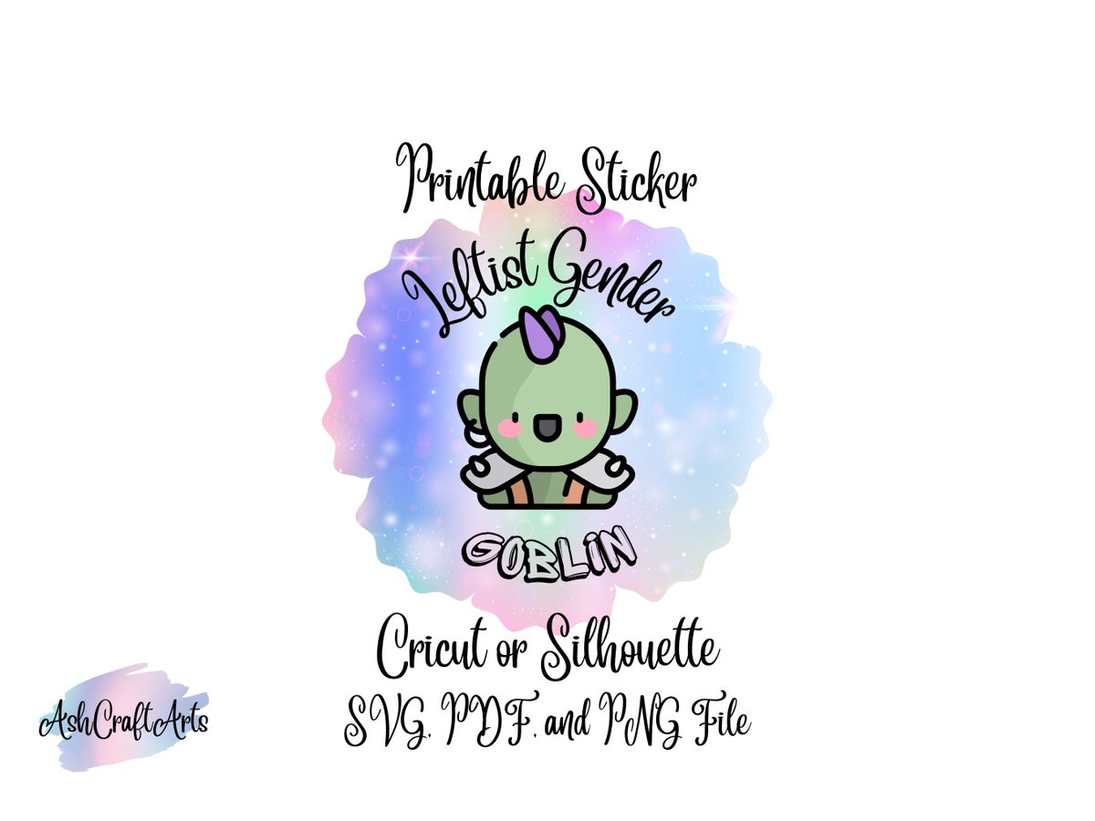 Ash_l337_'s tweet image. The latest addition to my Etsy shop: Leftist Gender Goblin Printable SVG, PDF and PNG Files for Cricut and Silhouette

etsy.me/3Ix1zPA

#Cricut #Silhouette #PrintableSticker