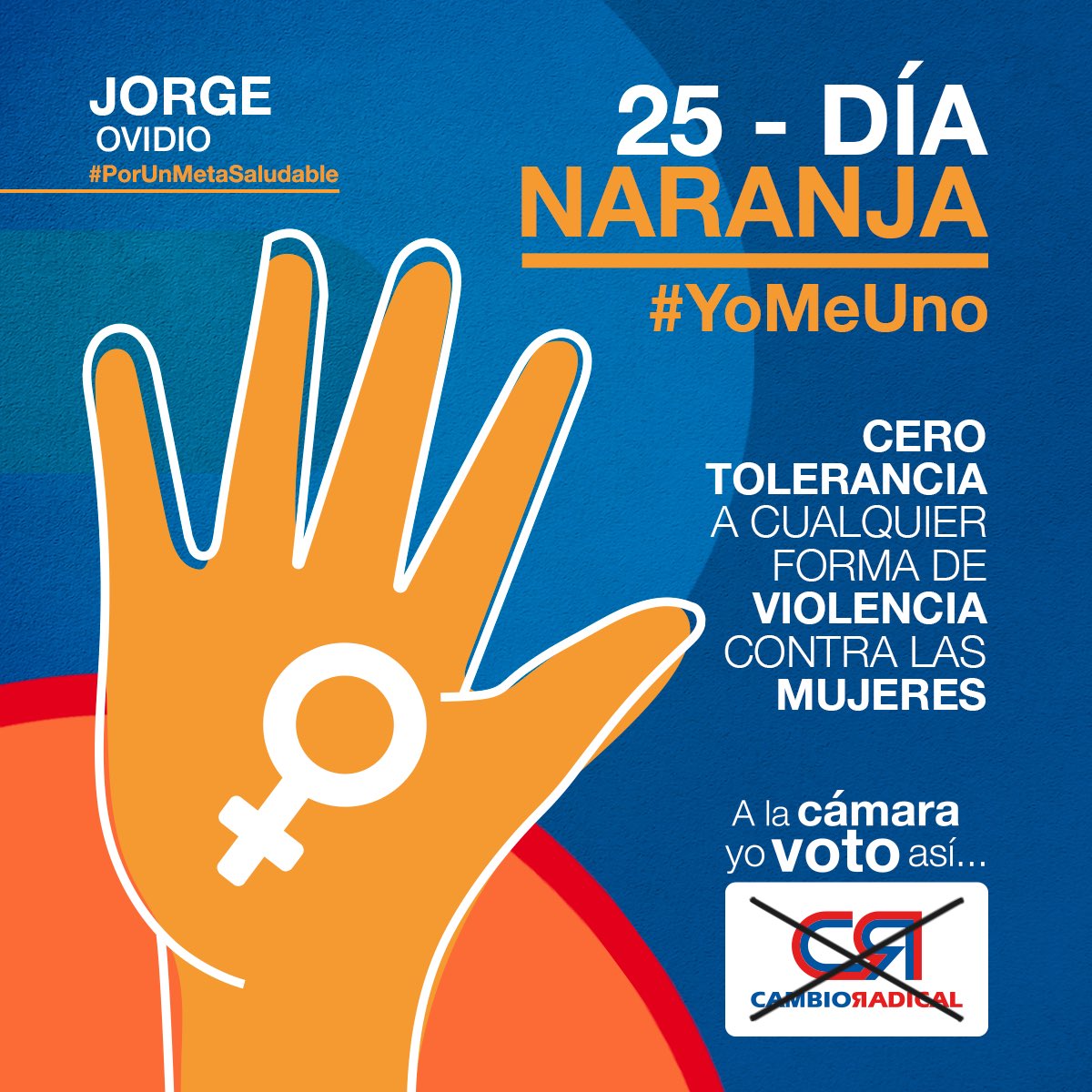 JorgeOvidioCruz's tweet photo. Las mujeres y niñas de nuestro Departamento merecen ¡RESPETO!, por eso me uno a este dia y digo NO a la violencia contra las mujeres y niñas. Recordemos que esto se celebra el 25 de cada mes, pero se debe luchar por esto todos los días. #PorUnMetaSaludable #DiaNaranja #VotaCR https://t.co/Y8bylT3SP7