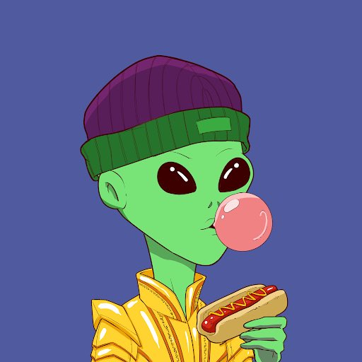 ⚔️ Knight of the Day ⚔️

After a long battle with the Proods, sometimes an alien just needs to enjoy a nice space glizzy! 🌭 

One of only 8 Knights to don gold galactic guard armor, this Degen checks in with a rarity rank of 119 👀

Sweet Knight, Sir <a href="/Lovriend/">Vriend</a>!

#kotd⚔️
#kgmi⚔️