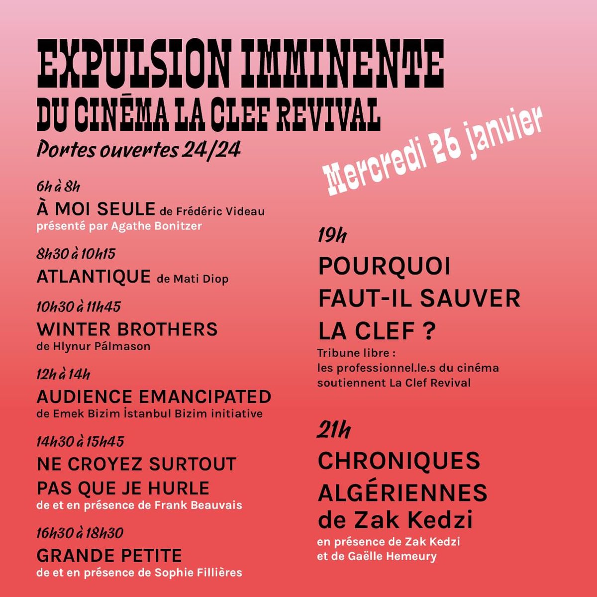 ⚡️Les deux salles combles et beaucoup de monde toute la journée en soutien à l'occupation de La Clef ⚡️

Rdv demain dès 6h pour éviter l'expulsion intentée par la <a href="/CFECGC/">CFE-CGC</a> ☠️