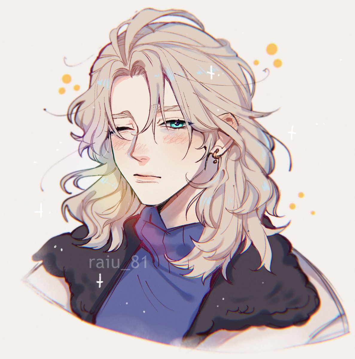 sketched sleepy albebos fluffy hair before bed……