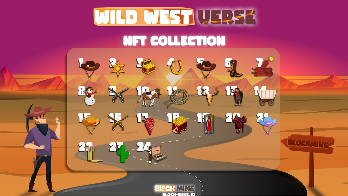 Yehaw! 🤠

Today our lastest #NFT collection was finally minted and airdropped directly into your wallets! 🖼Those will have special utility in our #WildWestVerse as you may already know! ⛏️