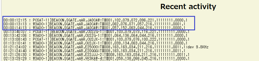 JA0CAW's tweet photo. NO-44 (PCSAT) 22:24 UTC 1K2 Beacon over Japan #pcsat #aprs #amsat https://t.co/nRRDOhTufD