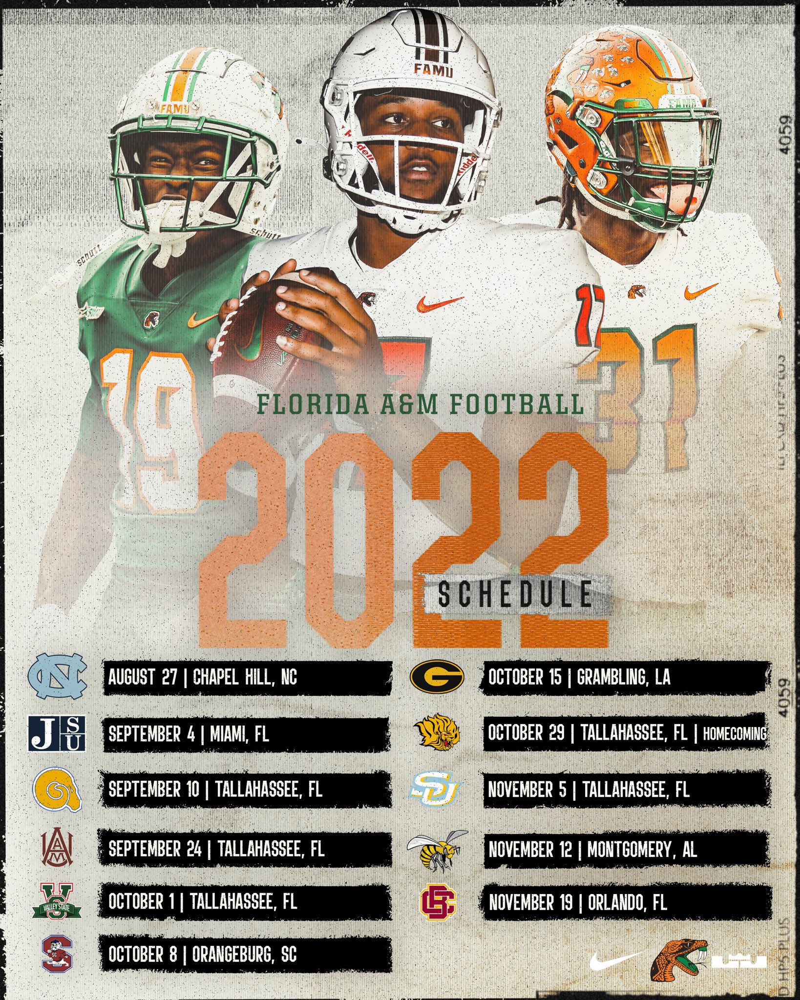 Famu Football Schedule 2022 Homecoming Florida A&M Football 🏈 On Twitter: "🚨 𝟮𝟬𝟮𝟮 𝗙𝗔𝗠𝗨 𝗙𝗼𝗼𝘁𝗯𝗮𝗹𝗹  𝗦𝗰𝗵𝗲𝗱𝘂𝗹𝗲 🚨 #Rattlernation, The 2022 Football Schedule Is Here,  Which Game Are You Looking Forward To The Most!? 📰 Https://T.co/Ab4Jzu0Xmi  #Famu | #