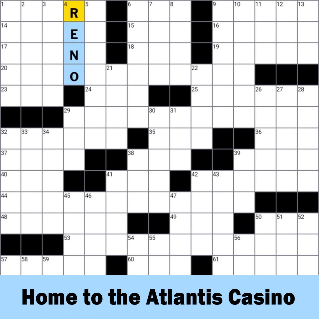 atlantis reno on twitter we ve officially leveled up the atlantis was mentioned in today s new york times crossword puzzle as a bonus the biggest little city got some love too how about