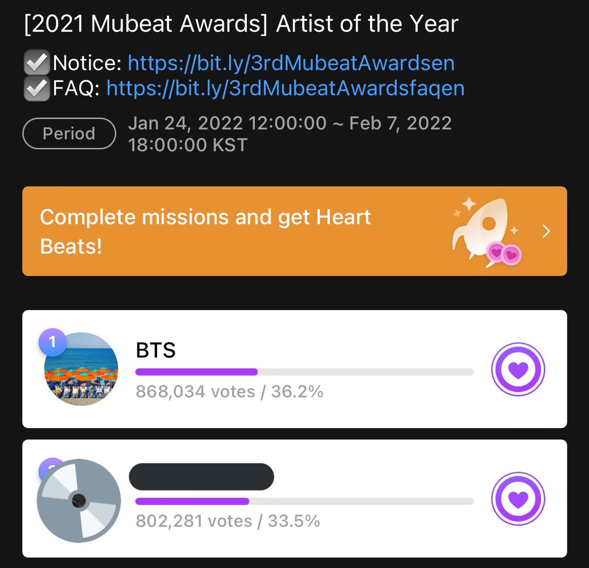 minsugadelight's tweet photo. BTS Nominated on the #2021MubeatAwards
Please vote for @BTS_twt 

Artist of the Year  
🔗 https://t.co/mDEfy5cfR7
Song of the Year  
🔗 https://t.co/Np6YFU1yHe

And they have other categories, you can check on the app.
ARMY please support 💜 https://t.co/fkYfPVVbpk