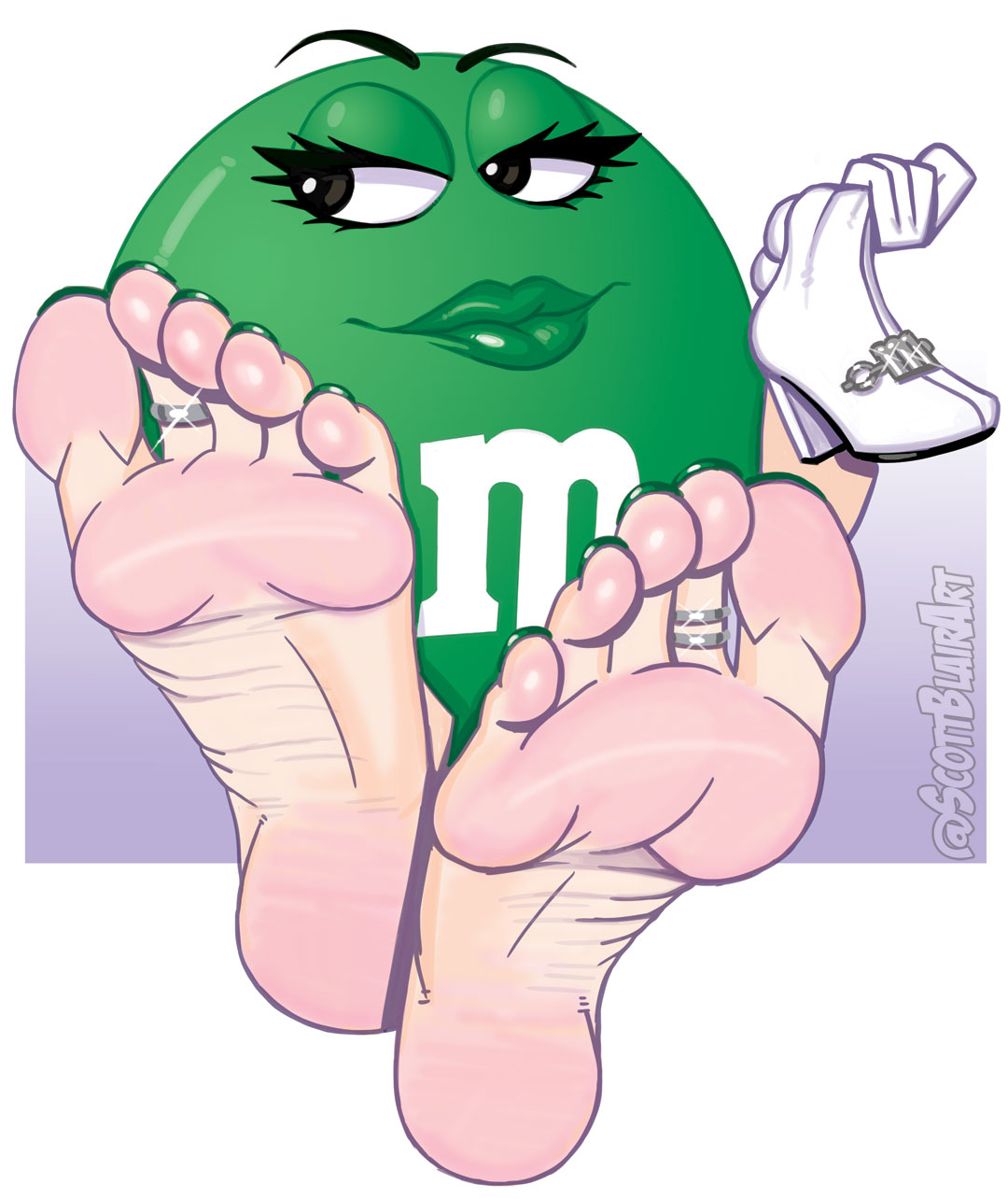 Scott Blair Art on X: Green M&M without boots