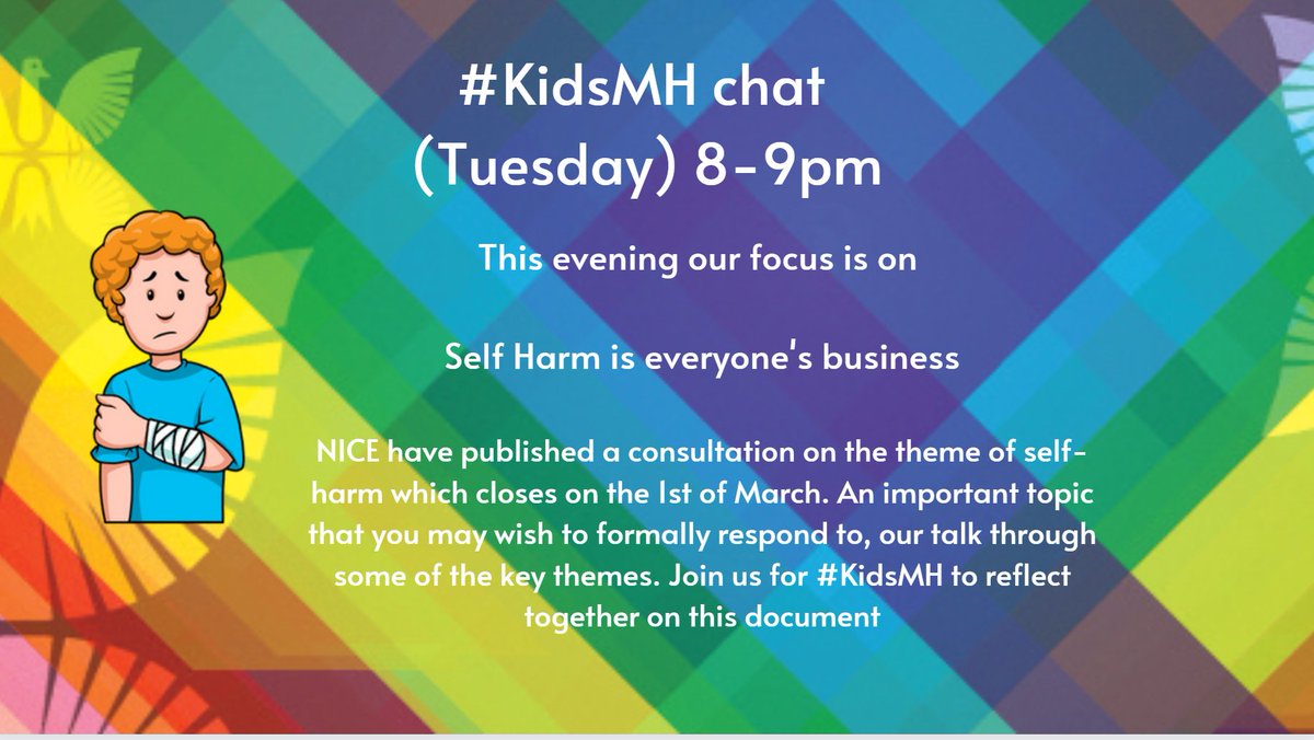 phoenixgrouphq's tweet photo. #SelfHarm is a sensitive topic, but a hugely important one. We may have self-harmed ourselves, our friends, staff, our children or the children we support. NICE have published a consultation https://t.co/3nzGwbyHVl https://t.co/yLiCjfwRLm