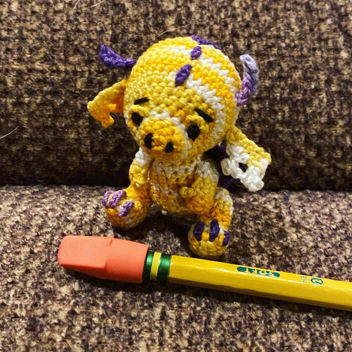 Some pocket sized dragons to go with you on all your adventures. Little yellow bean still needs a forever home. #art #craft #crochet #amigurumi #dragon #embroideryfloss #friendshipthread #forsale