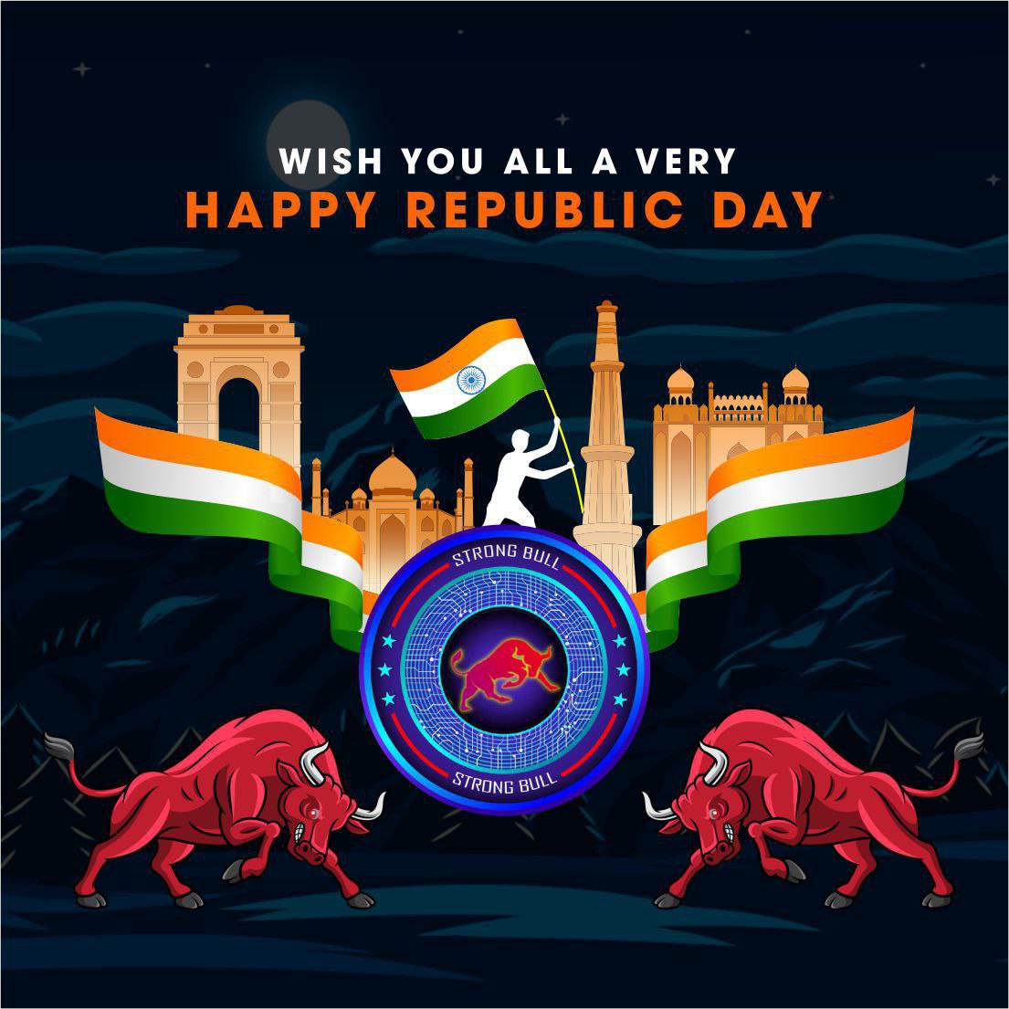 StrongBullcoin's tweet photo. Hello 👋
Happy Republic Day 🎉 Bull's Community 🤩🤩

Be Strong like a Bull 🔥🔥

#Strongbull #Strong #Bull #Blockchain #BSC #Trending #Hotbit https://t.co/xdfTc8BUDz