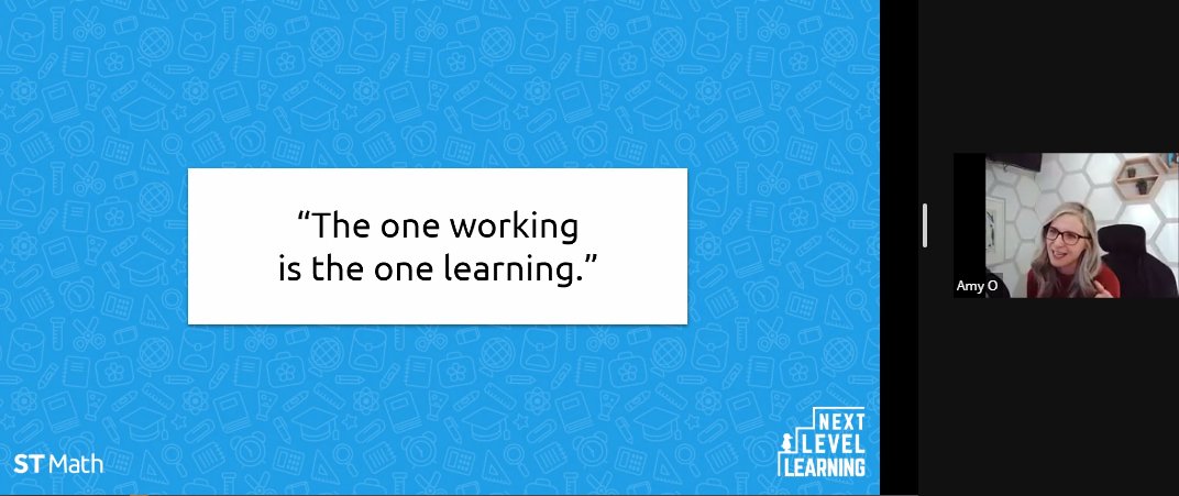 CalliWrights's tweet photo. We want STUDENTS to be doing the work, not teachers!

"The one working is the one learning." #NextLevelLearning @STMath https://t.co/wRVBwguPUt