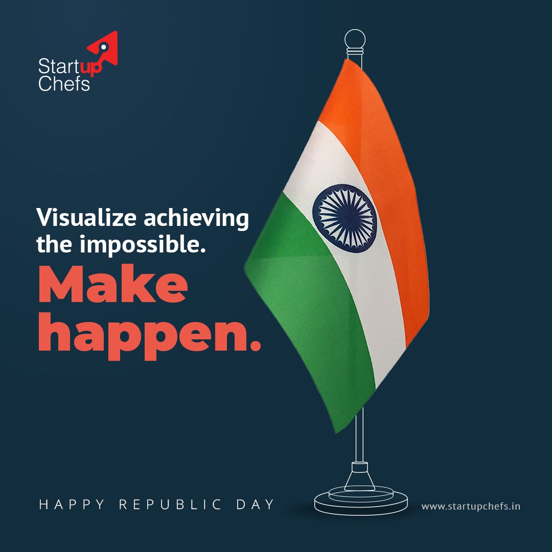 StartupChefs's tweet image. Reimagine and rebuild this potential superpower nation to make happen great opportunities of growth and development. Wishing everyone a Happy Republic Day!
.
 #StartupChefs #RepublicDay