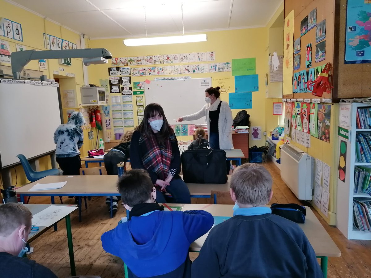 Graffiti Theatre Company / Fighting Words Cork were back in #Bantry this week giving creative writing workshops in Our Lady of Mercy primary & St Brendan's NS as part of #WCLF2021 (postponed from Dec 'thanks' to Storm Barra) Click Cork tab to read stories fightingwords.ie/our-stories