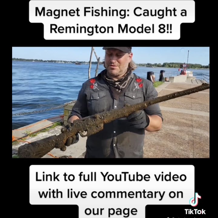 sludgepirates's tweet photo. ANOTHER Gun !?! Yup. Here’s the video! Best ‘catch’ of last year! https://t.co/zkbrcX295m

#sludgepirates #gun #rifle #found #toronto #torontolife #magnetfishing #treasurehunting #Remington #amazing #vintage #fishing #crime #entertainment #cancon #Canadian https://t.co/shc0b9heIT