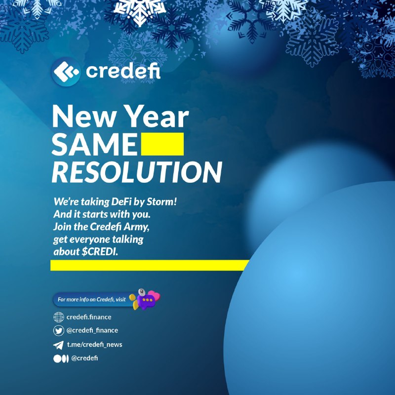 The most talked about #Crypto  is none other than $CREDI
Curious to know why? Visit Credefi.finance to learn why #eublockchain #BlockchainforEU
