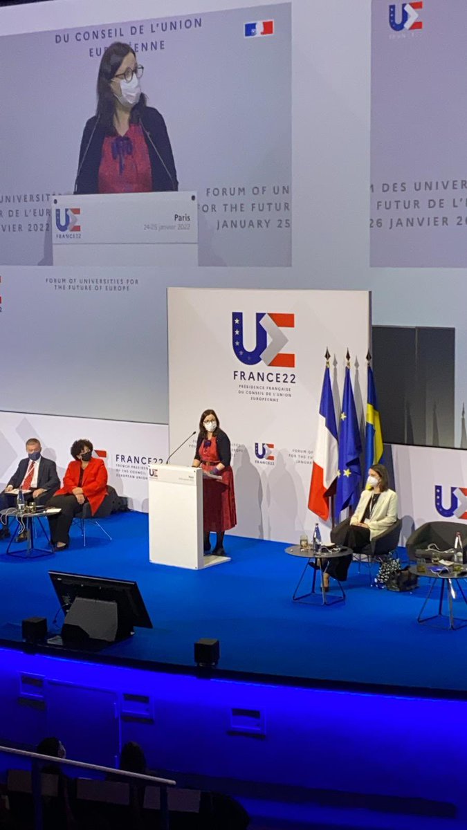UTCapitole's tweet image. En direct de la cérémonie d’ouverture du « Forum des universités pour le futur de l’Europe » organisée par @EU_Commission 
Notre université est fière de représenter l’alliance @eu_engage pour cet événement dédié au rôle des universités dans l’Europe du futur 
#PFUE2022