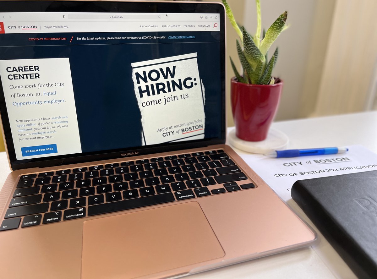 laptop open to boston.gov/jobs career center