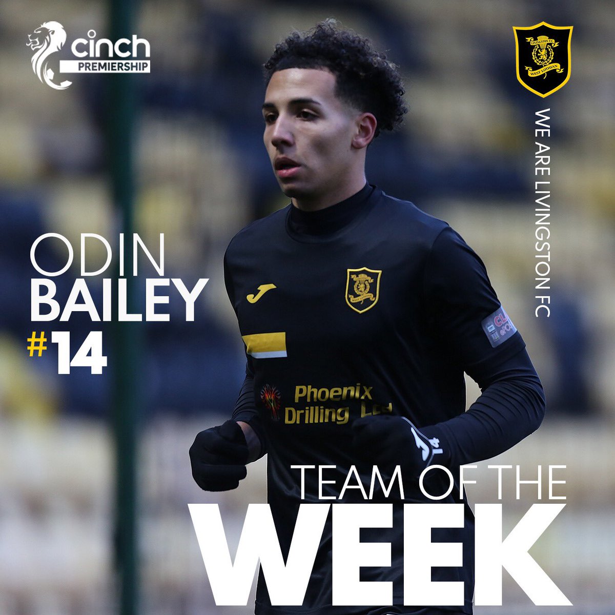 It’s a 2nd time in the <a href="/spfl/">SPFL</a> Team of the Week for <a href="/OdinBailey/">odin bailey</a> who makes the cut after a brilliant showing in Saturday’s win over Ross County!

Well done, Odin! 👏🏻

…and of course, a huge well done to <a href="/Jackthamilton30/">Jack Hamilton</a> who is this week’s star man after a hat-trick for Arbroath! ⭐️
